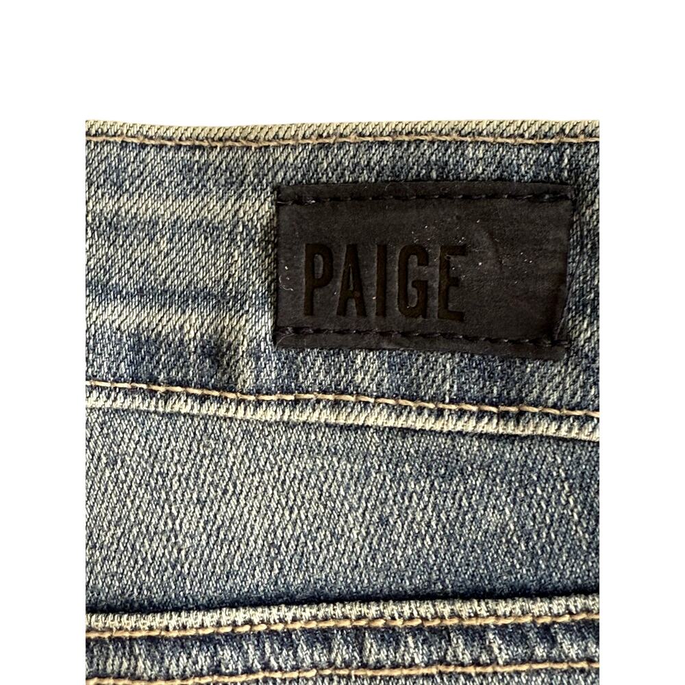 PAIGE Verdugo Embellished Tuxedo Stripe Skinny Jeans size 28 - Picture 5 of 11